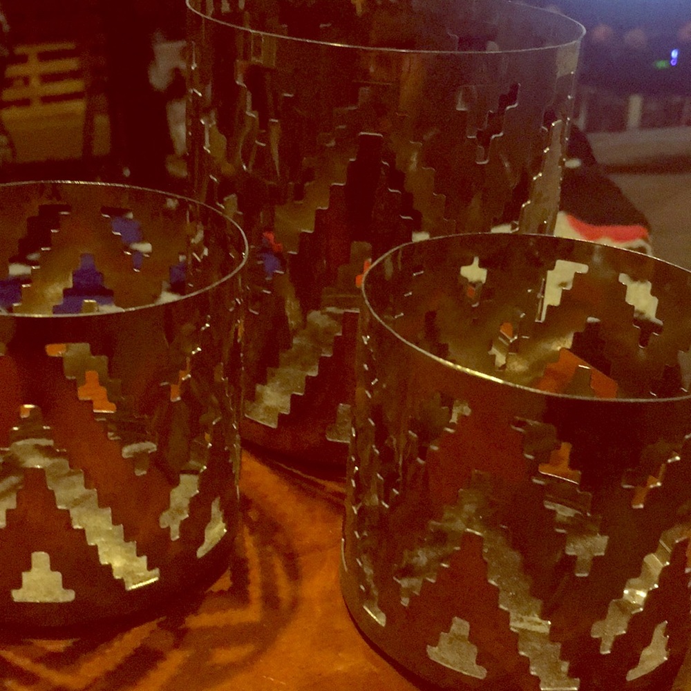 Yankee Candle Holders-dual use as brush holders